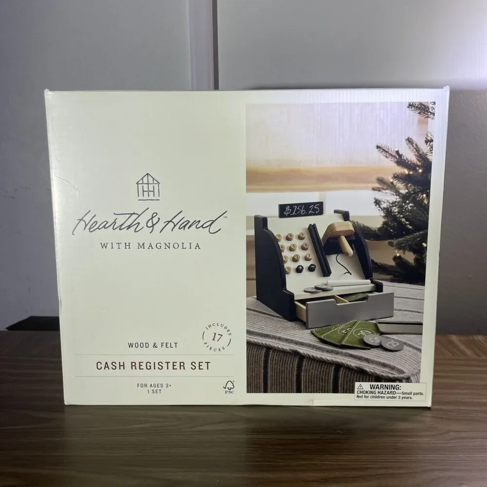 Hearth & Hand Magnolia Toy Cash Register Set Wooden set